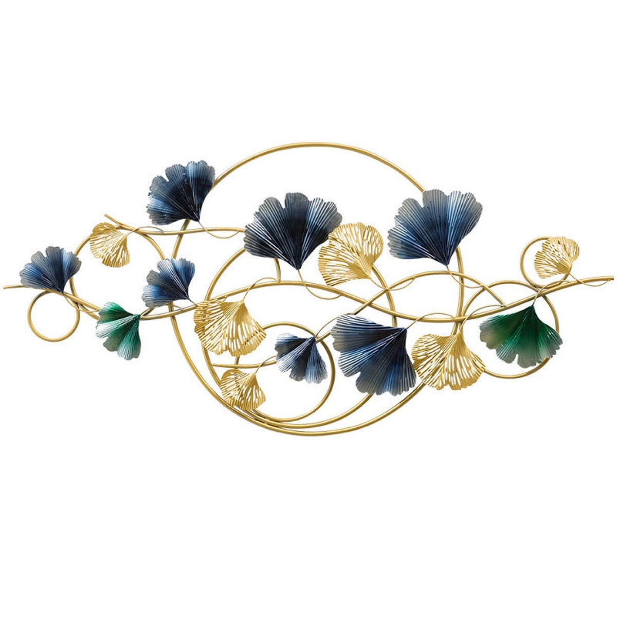 Decorative Metal Wall Art Sculpture with Ginkgo Leaf Design | High & Bury