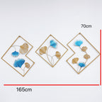 Decorative Metal Wall Art Set with Ginkgo Leaf and Floral Design | High & Bury
