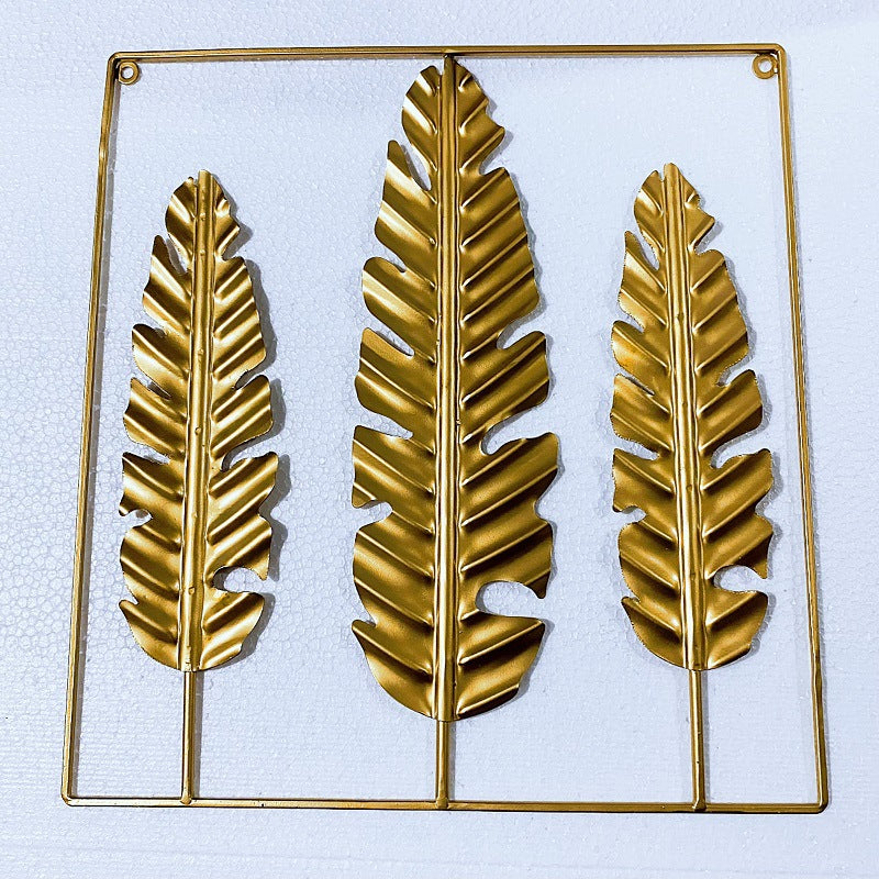 Decorative Metal Wall Art with Leaf Design | High & Bury