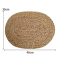 Decorative Natural Fiber Oval Design | High & Bury