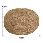 Decorative Natural Fiber Oval Design | High & Bury