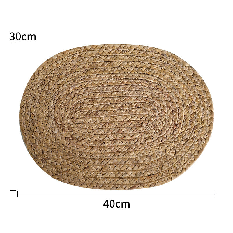 Decorative Natural Fiber Oval Design | High & Bury