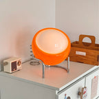 Decorative Orb LED Table Lamp with Chrome Tripod Legs | High & Bury