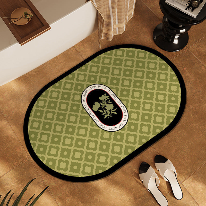 Decorative Oval Area Mat | High & Bury