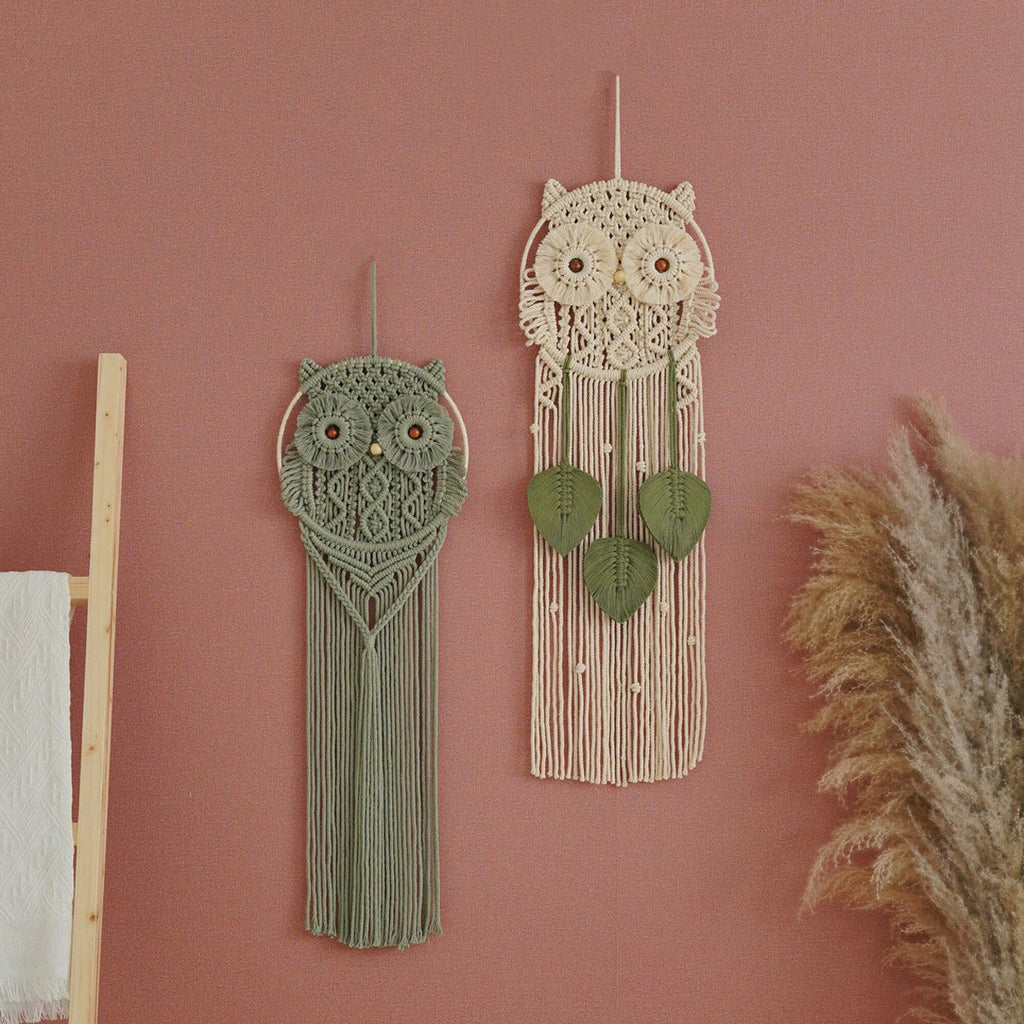 Decorative Owl Macrame Wall Hanging | High & Bury