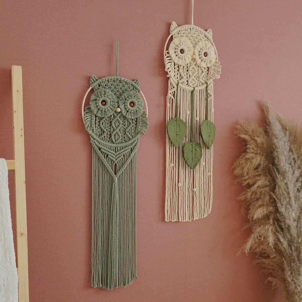 Decorative Owl Macrame Wall Hanging | High & Bury