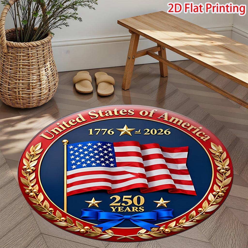 Decorative Patriotic Heart-Shaped Area Rug | High & Bury