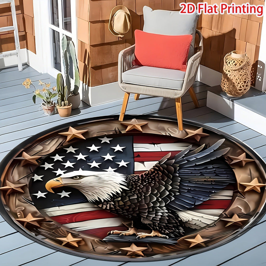 Decorative Patriotic Heart-Shaped Area Rug | High & Bury