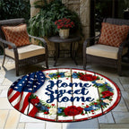 Decorative Patriotic Heart-Shaped Area Rug | High & Bury