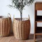 Decorative Plant Basket Woven Natural Fiber Handcrafted | High & Bury