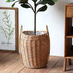 Decorative Plant Basket Woven Natural Fiber Handcrafted | High & Bury