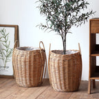 Decorative Plant Basket Woven Natural Fiber Handcrafted | High & Bury