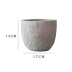 Decorative Plant Container made of Handmade Ceramic with Leaf Pattern | High & Bury