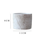 Decorative Plant Container made of Handmade Ceramic with Leaf Pattern | High & Bury