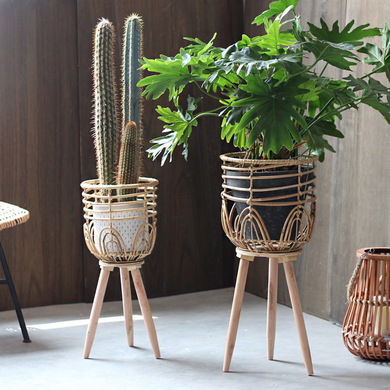 Decorative Plant Container Woven Natural Fiber Soft Textile | High & Bury