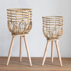 Decorative Plant Container Woven Natural Fiber Soft Textile | High & Bury