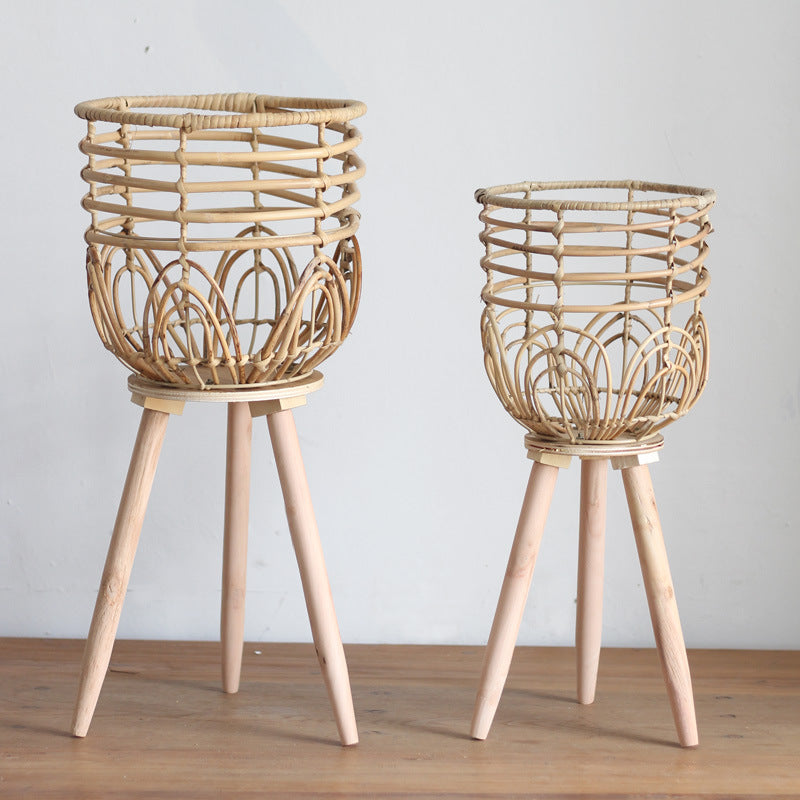 Decorative Plant Container Woven Natural Fiber Soft Textile | High & Bury