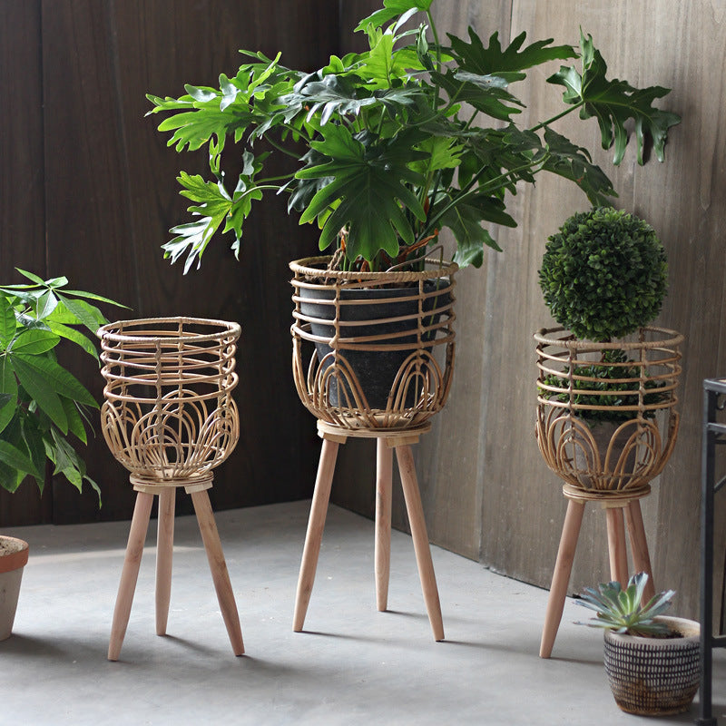 Decorative Plant Container Woven Natural Fiber Soft Textile | High & Bury