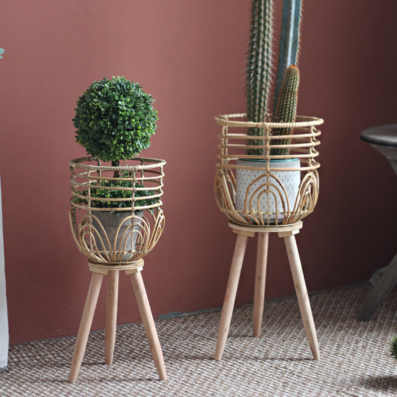 Decorative Plant Container Woven Natural Fiber Soft Textile | High & Bury