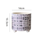 Decorative Plant Pot with Geometric Pattern | High & Bury