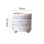 Decorative Plant Pot with Geometric Pattern | High & Bury