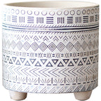 Decorative Plant Pot with Geometric Pattern | High & Bury