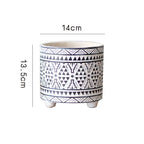 Decorative Plant Pot with Geometric Pattern | High & Bury