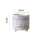 Decorative Plant Pot with Geometric Pattern | High & Bury