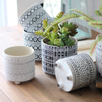 Decorative Plant Pot with Geometric Pattern | High & Bury