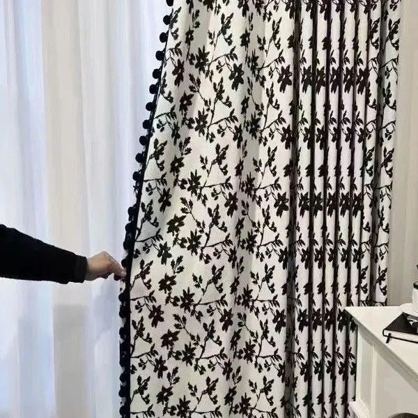 Decorative Pompon Trim Black-White | High & Bury
