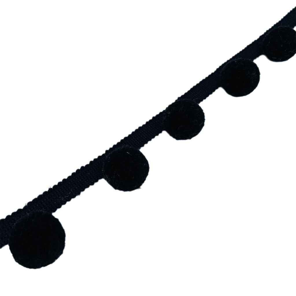 Decorative Pompon Trim Black-White | High & Bury