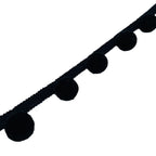Decorative Pompon Trim Black-White | High & Bury