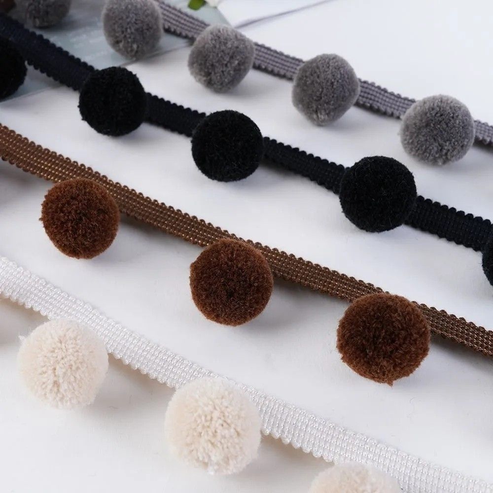 Decorative Pompon Trim Black-White | High & Bury