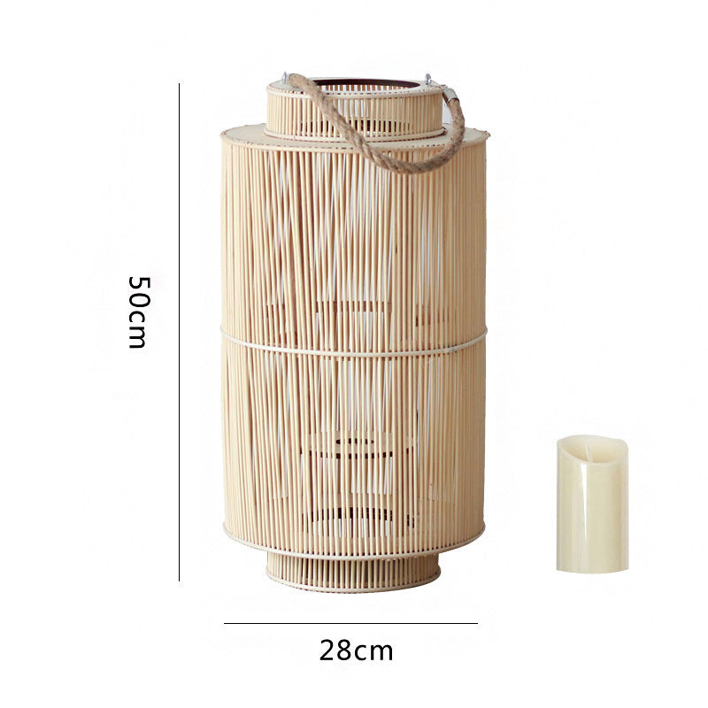 Decorative Rattan Lantern Nature Large | High & Bury