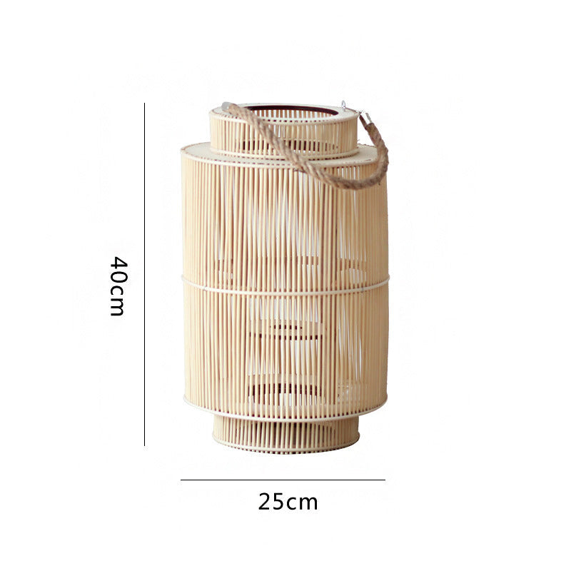 Decorative Rattan Lantern Nature Large | High & Bury