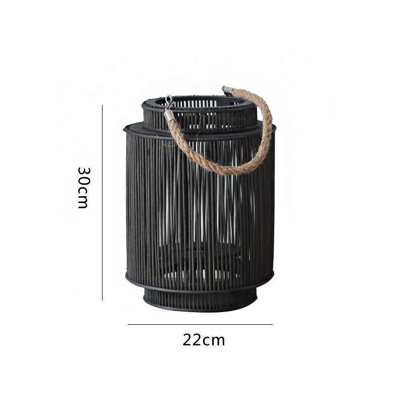 Decorative Rattan Lantern Nature Large | High & Bury