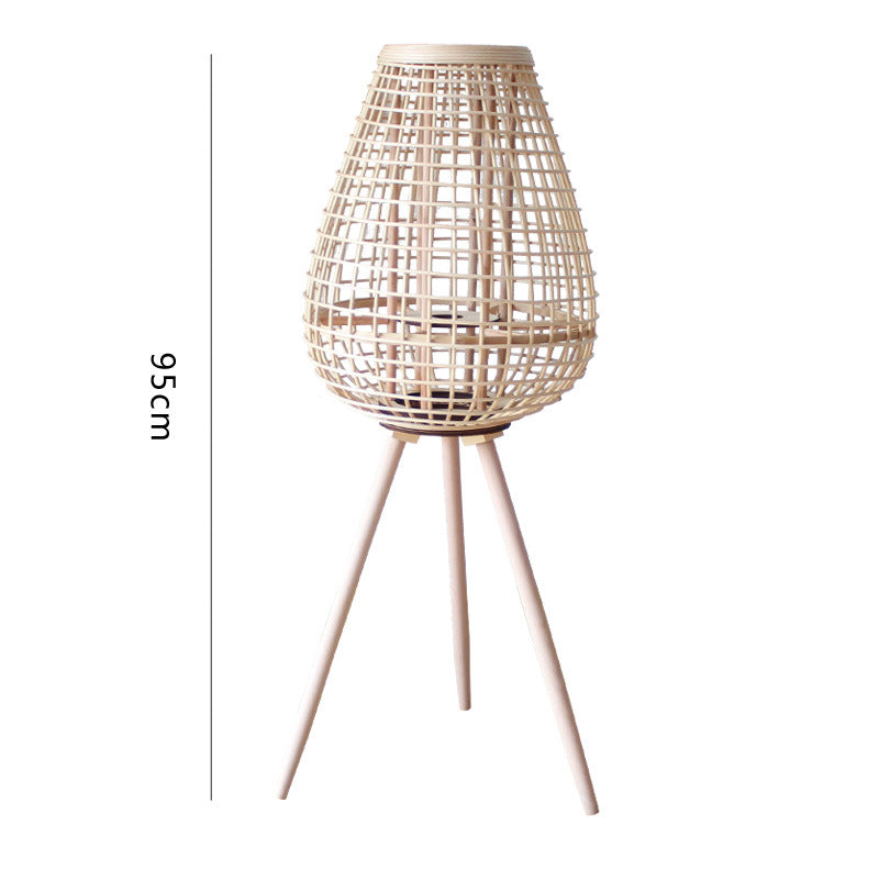 Decorative Rattan Lantern with Carry Handle | High & Bury