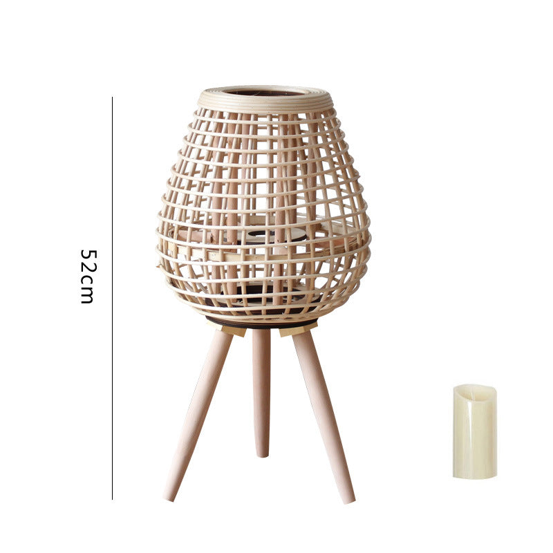 Decorative Rattan Lantern with Carry Handle | High & Bury