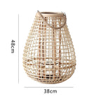 Decorative Rattan Lantern with Carry Handle | High & Bury
