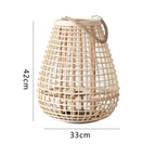 Decorative Rattan Lantern with Carry Handle | High & Bury