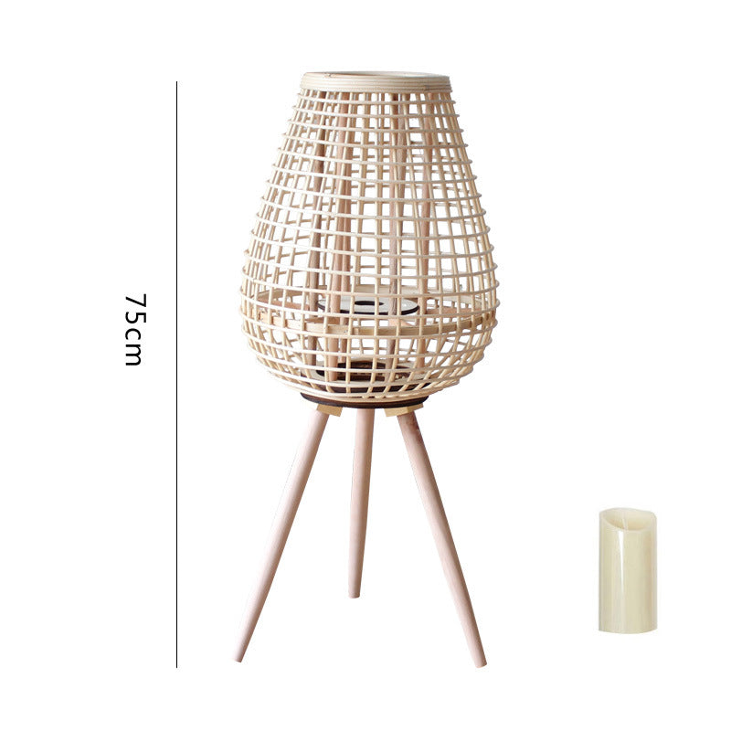Decorative Rattan Lantern with Carry Handle | High & Bury