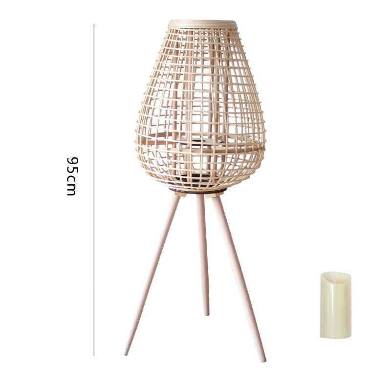 Decorative Rattan Lantern with Carry Handle | High & Bury