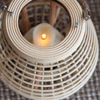 Decorative Rattan Lantern with Carry Handle | High & Bury