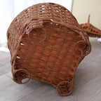 Decorative Rattan Storage Basket with Animal Design | High & Bury
