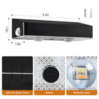 Decorative RGB Solar-Powered Double Beam Wall Lamp | High & Bury