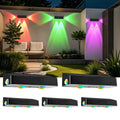 Decorative RGB Solar-Powered Double Beam Wall Lamp | High & Bury