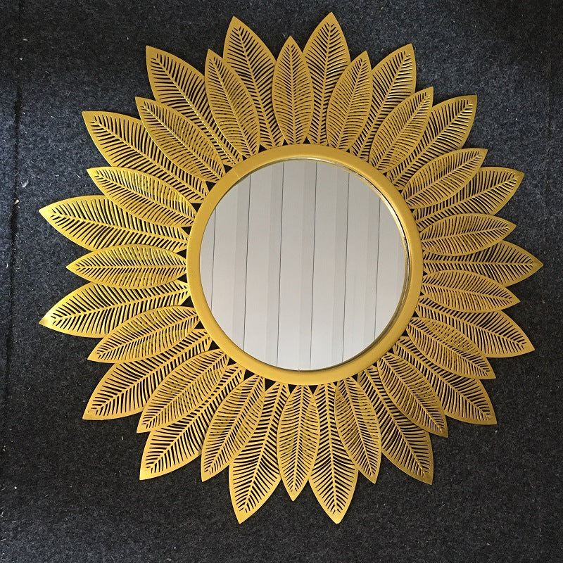 Decorative Round Floral Wall Mirror | High & Bury
