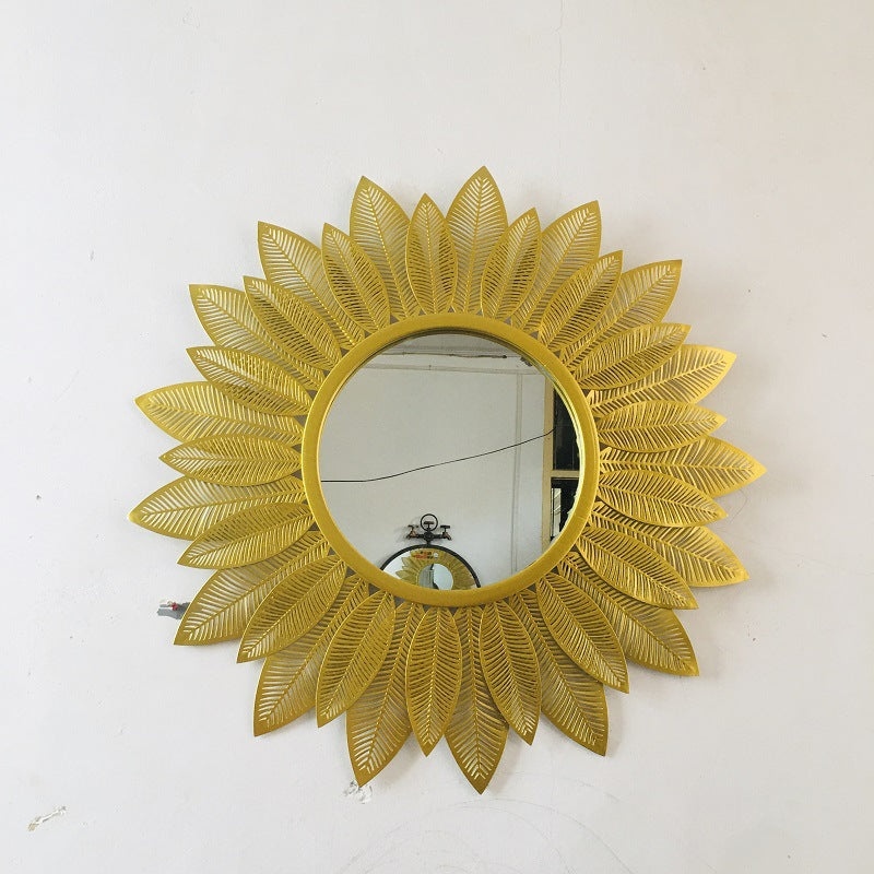 Decorative Round Floral Wall Mirror | High & Bury
