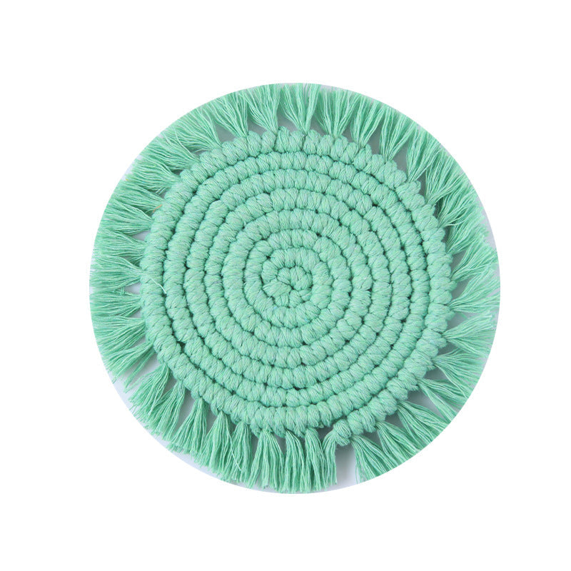 Decorative Round Macrame Trivet | High & Bury