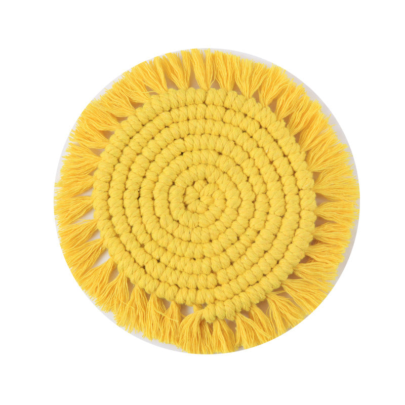 Decorative Round Macrame Trivet | High & Bury